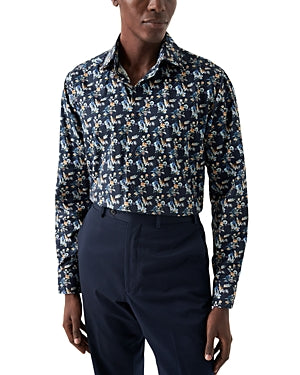 Eton Men's Contemporary Fit Floral Print Shirt