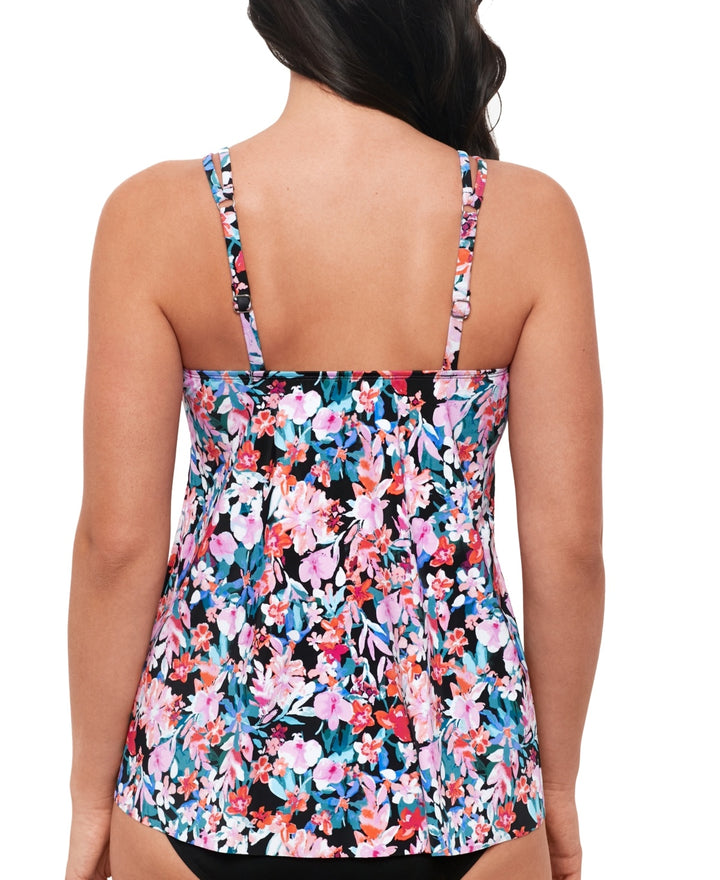 Swim Solutions Women's Blushing Pleated Tankini Top