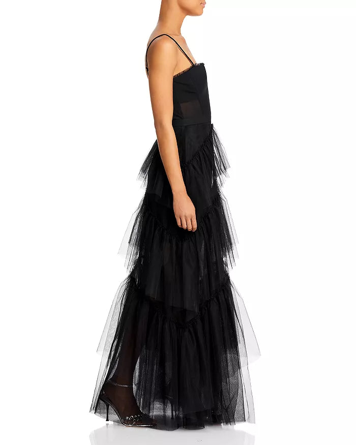 BCBGMAXAZRIA Tulle Corset Essential Gown