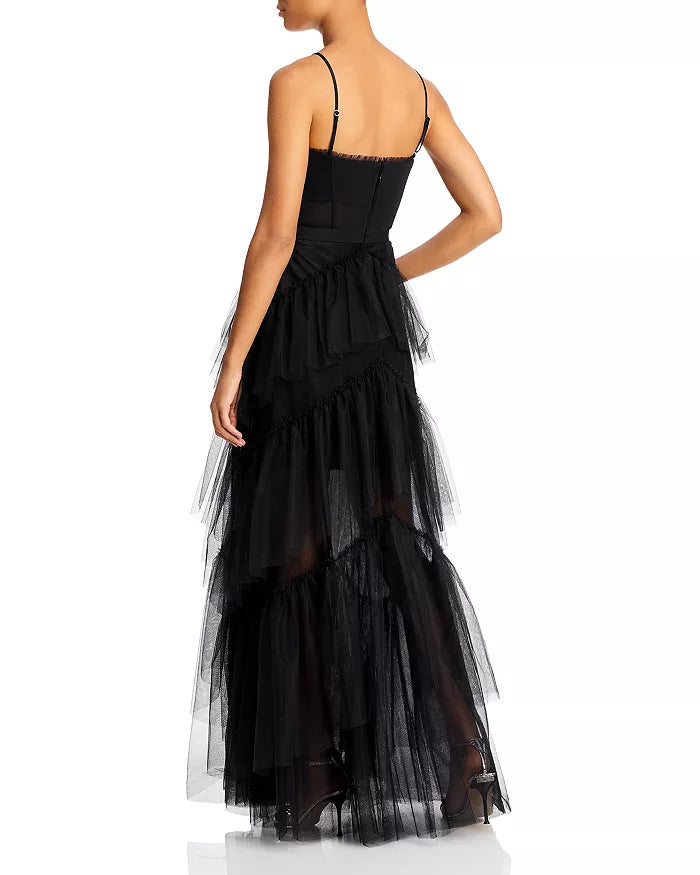 BCBGMAXAZRIA Tulle Corset Essential Gown