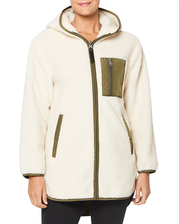 Sanctuary Hooded Reversible Fleece Coat