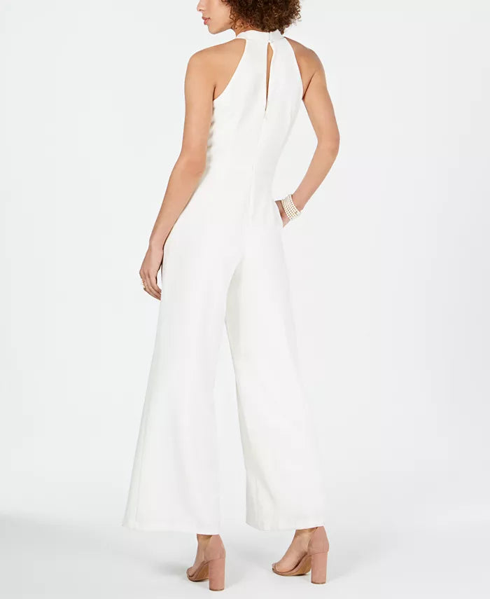 Julia Jordan Twist-Front Halter Jumpsuit
