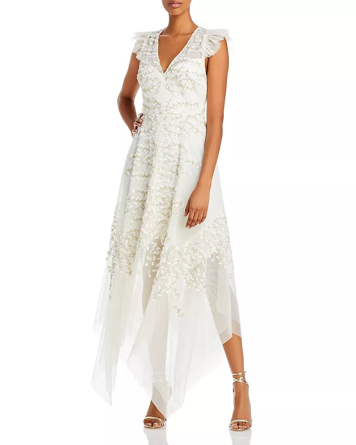 BCBGMAXAZRIA Embroidered Tulle Gown DGFOutlet BCBGMAXAZRIA Embroidered Tulle Gown DGFOutlet