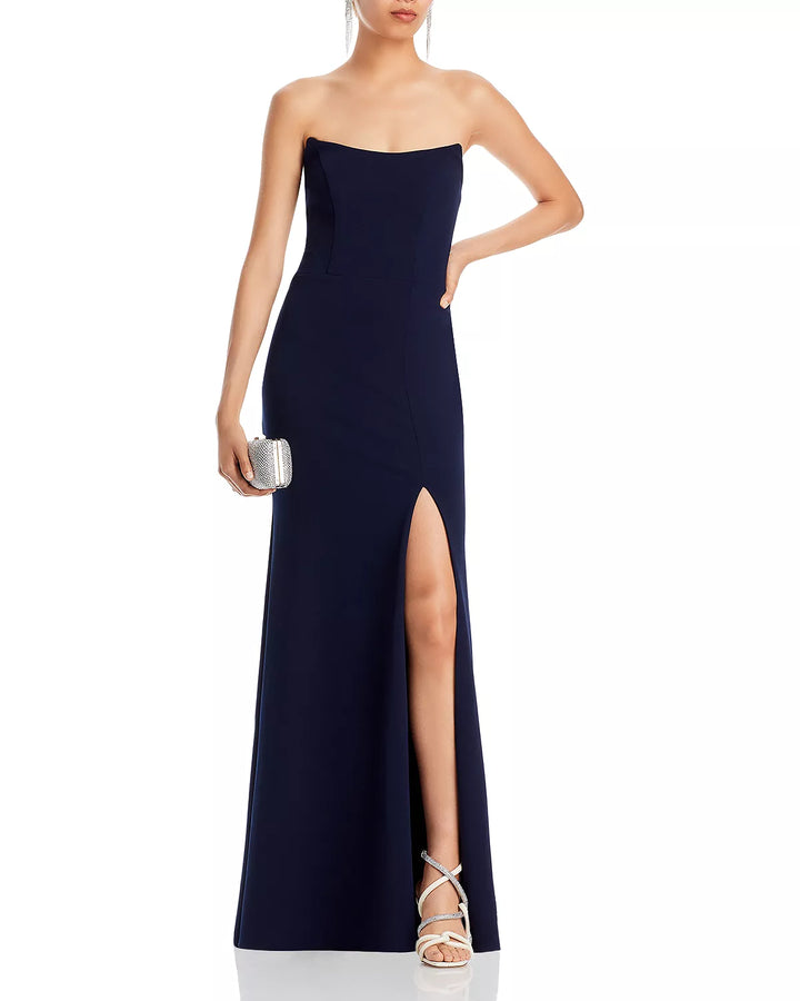 AQUA Strapless Gown
