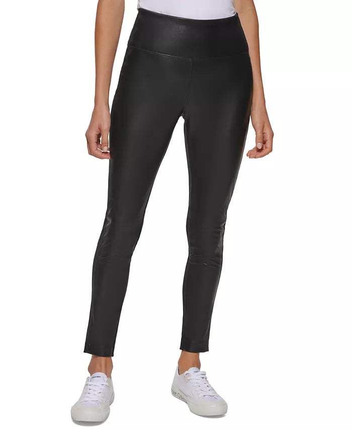 Calvin Klein Faux Leather Front Leggings