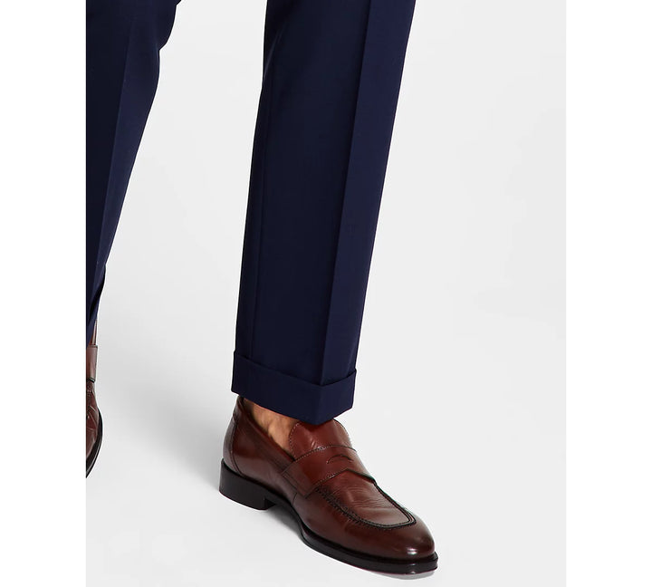 Michael Kors Men's Pleated Solid Classic Fit Pants