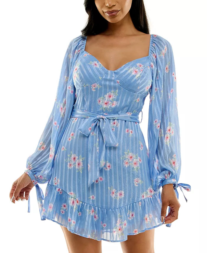 B. Darlin Juniors' Floral-Print A-Line Dress – DGFOutlet