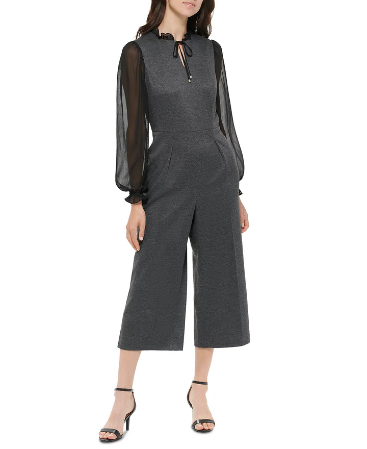 Tommy Hilfiger Tie-Neck Cropped Jumpsuit
