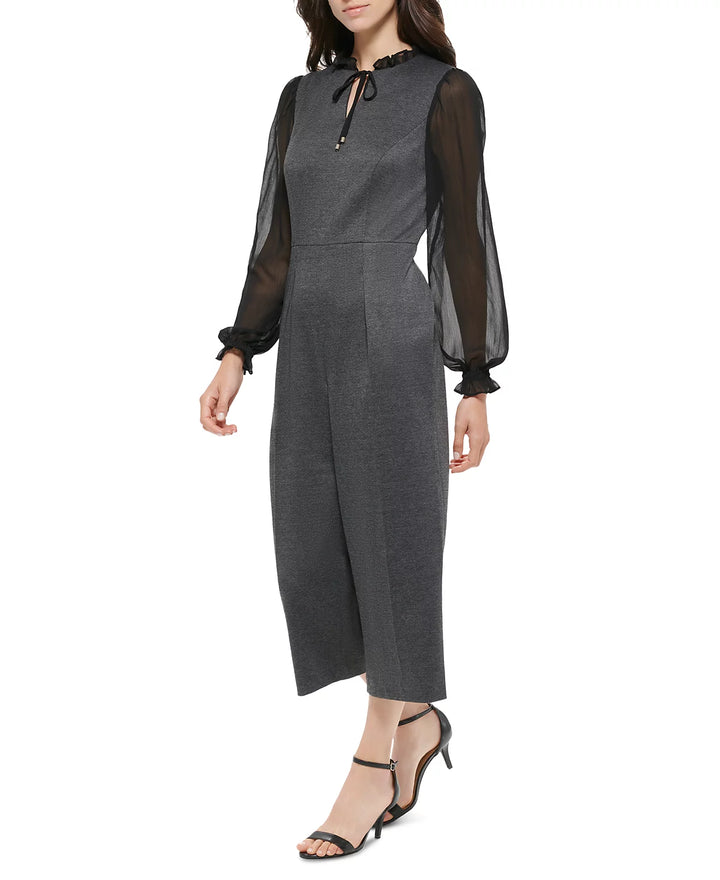 Tommy Hilfiger Tie-Neck Cropped Jumpsuit