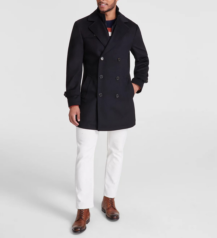 Michael Kors Men's Classic-Fit Wool Blend Solid Overcoat MSRP $495
