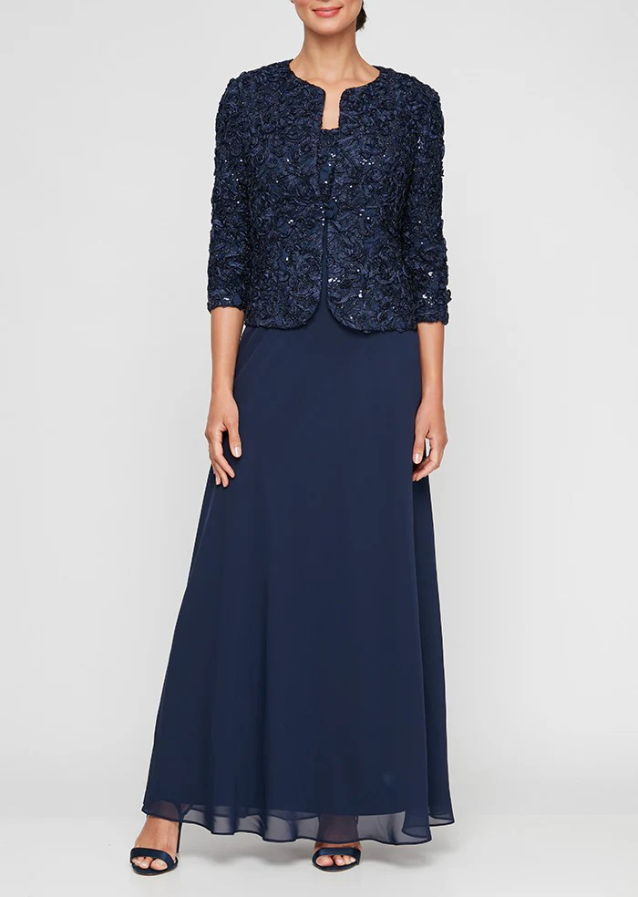 Alex Evenings Petite Soutache-Bodice Gown & Jacket MSRP $249 – DGFOutlet
