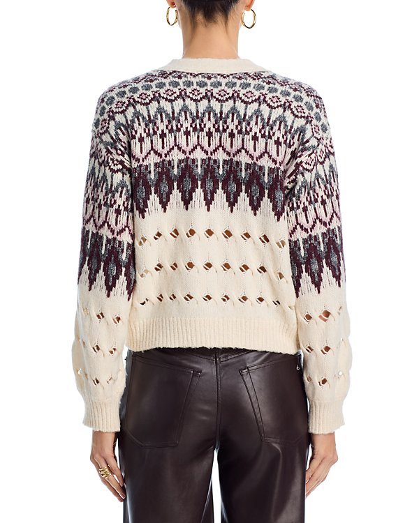 Steve Madden Women's Irisa Fair Isle Cardigan MSRP $99