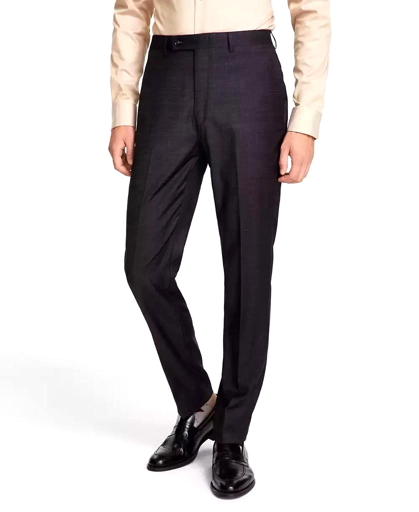 Calvin Klein Men's Slim-Fit Wool-Blend Stretch Suit Pants - Suits Calvin Klein Men's Slim-Fit Wool-Blend Stretch Suit Pants - Suits