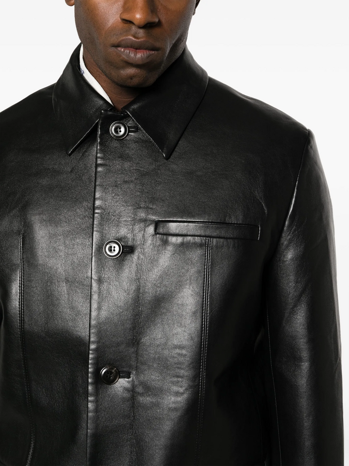 Nanushka Danick Leather Jacket MSRP $1075