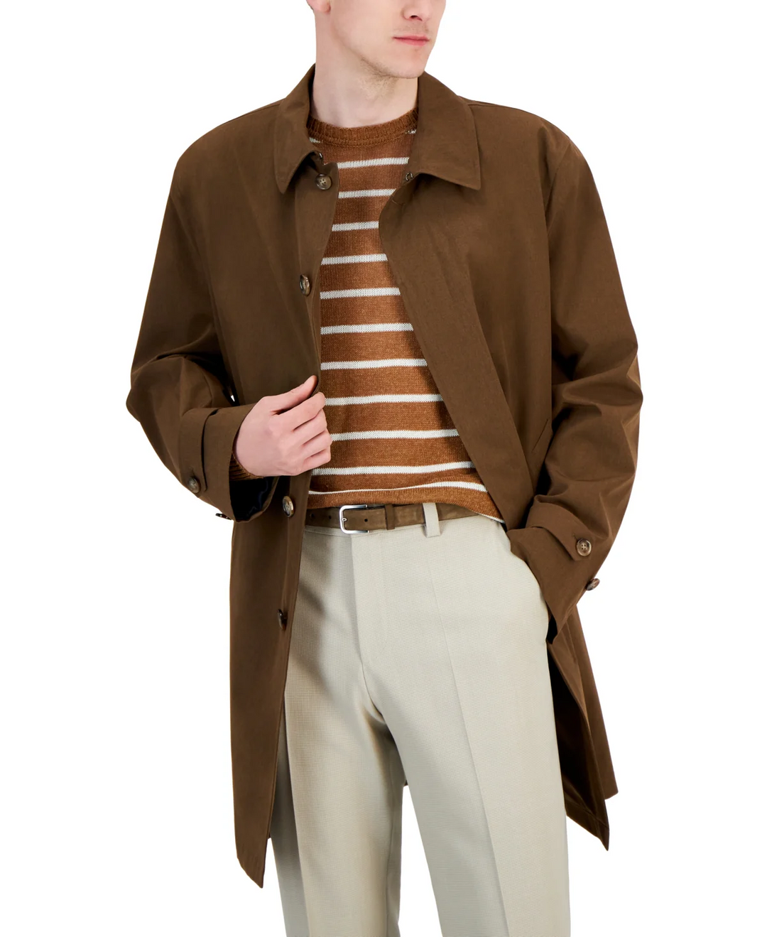 Lauren Ralph Lauren Men's Classic-Fit Solid Raincoat MSRP $350