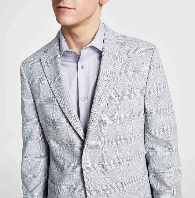Tommy Hilfiger Men's Modern-Fit Glen Plaid Sport Coat MSRP $295