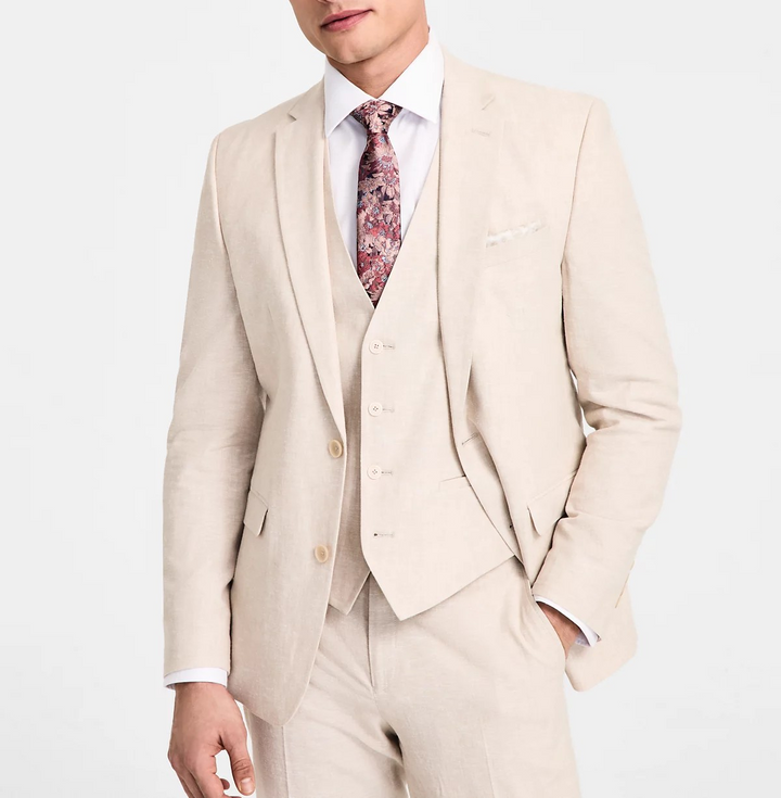 Bar III Men's Slim-Fit Linen Suit Jacket MSRP $360