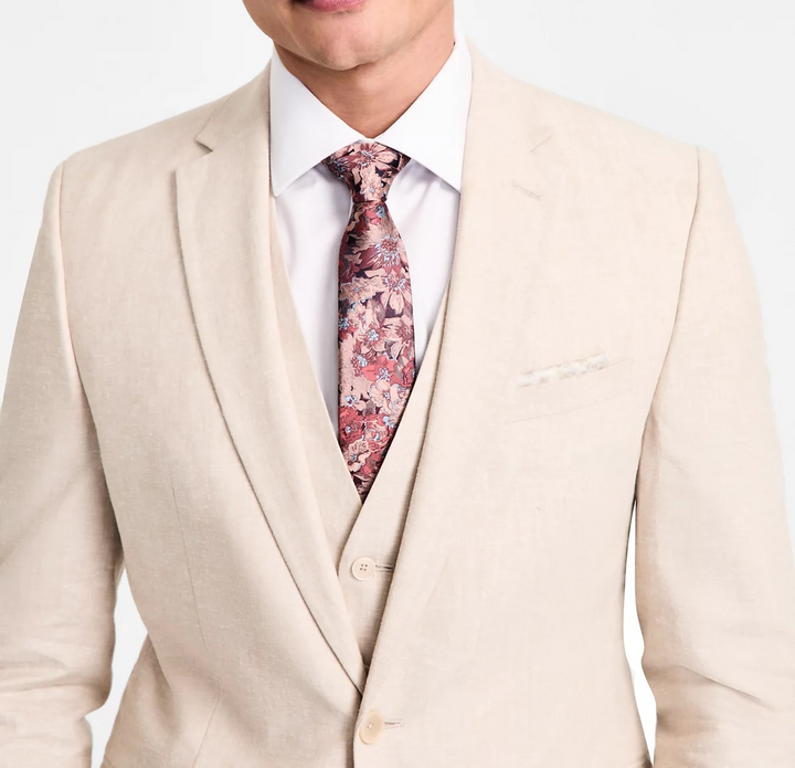 Bar III Men's Slim-Fit Linen Suit Jacket MSRP $360