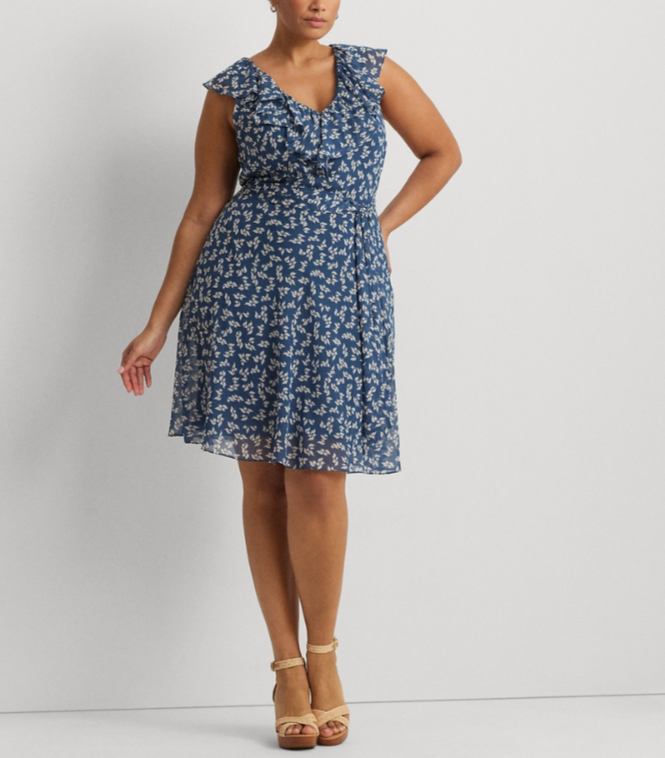 slim fit dress slacks LAUREN Ralph Lauren Plus Size Ruffled Floral Fit & Flare Dress MSRP $1 –  DGFOutlet
