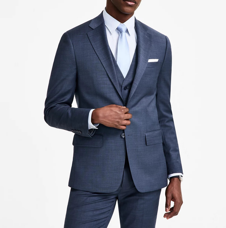 Calvin Klein Men's Slim-Fit Wool-Blend Stretch Suit Jackets MSRP $450