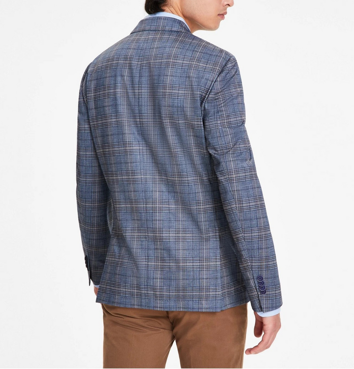 Bar Ill Men's Plaid Knit Slim-Fit Sport Coat MSRP $295