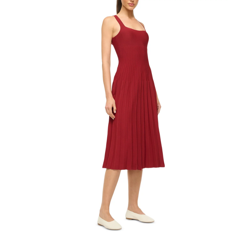 STAUD Ellison Midi Dress MSRP $295  DGFOutlet