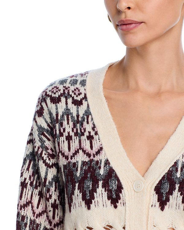 Steve Madden Women's Irisa Fair Isle Cardigan MSRP $99
