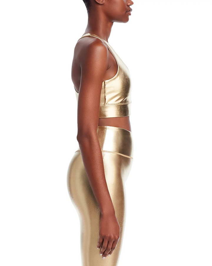 AQUA Athletic x Venus Williams Metallic V Neck Bra MSRP $68