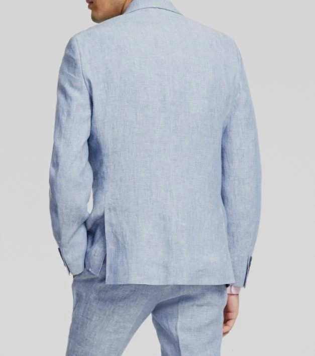 Bar III Men's Slim-Fit 100% Linen Suit Jackets - Blue MSRP $360