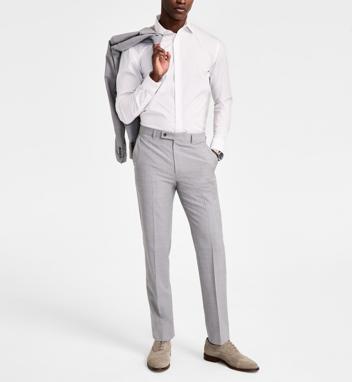 Calvin Klein Slim-Fit Wool-Blend Stretch Suit Pants MSRP $200