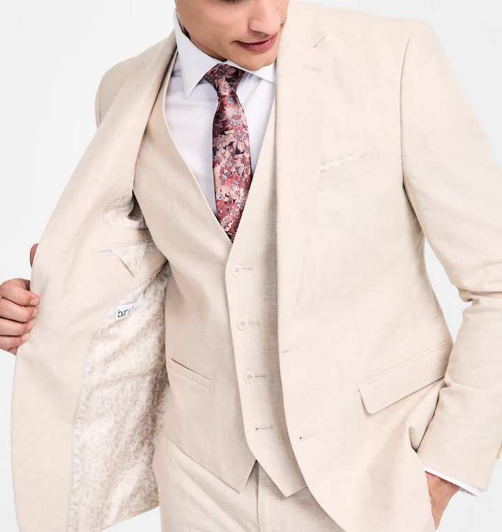 Bar III Men's Slim-Fit Linen Suit Jacket MSRP $360