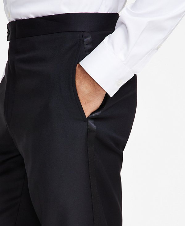 Michael Kors Men's Classic-Fit Stretch Tuxedo Pants MSRP $200
