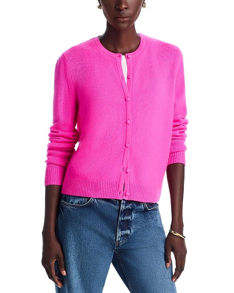 C by Bloomingdale's Cashmere Crewneck Cardigan Sweater MSRP $178