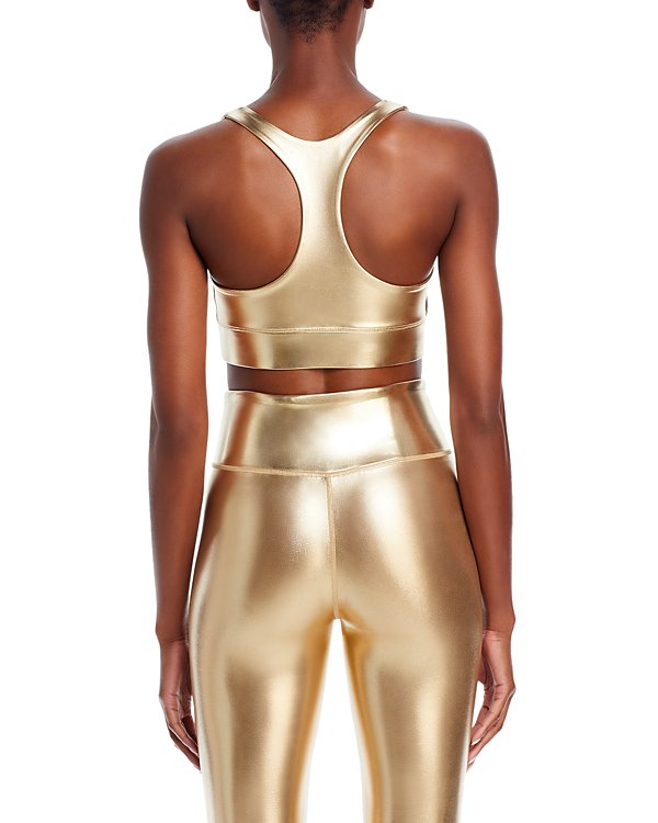 AQUA Athletic x Venus Williams Metallic V Neck Bra MSRP $68