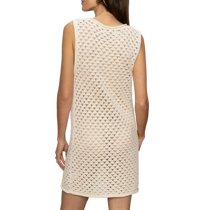 Sanctuary Women's Cotton Summer Shell Open-Stitch Dress MSRP $99
