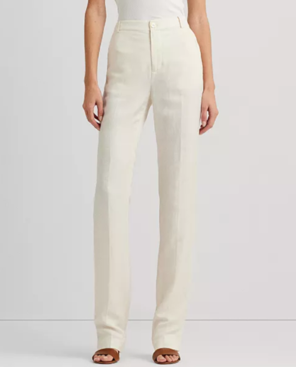 Lauren Ralph Lauren Linen-Blend Twill Pants MSRP $165