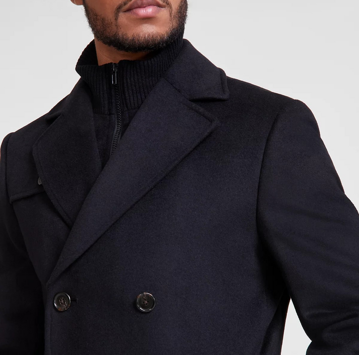 Michael Kors Men's Classic-Fit Wool Blend Solid Overcoat MSRP $495