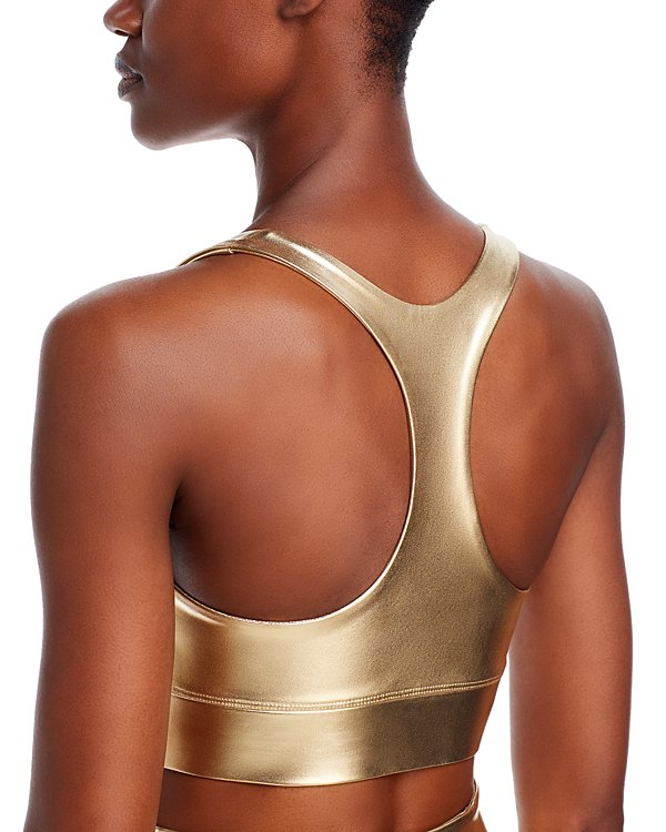 AQUA Athletic x Venus Williams Metallic V Neck Bra MSRP $68