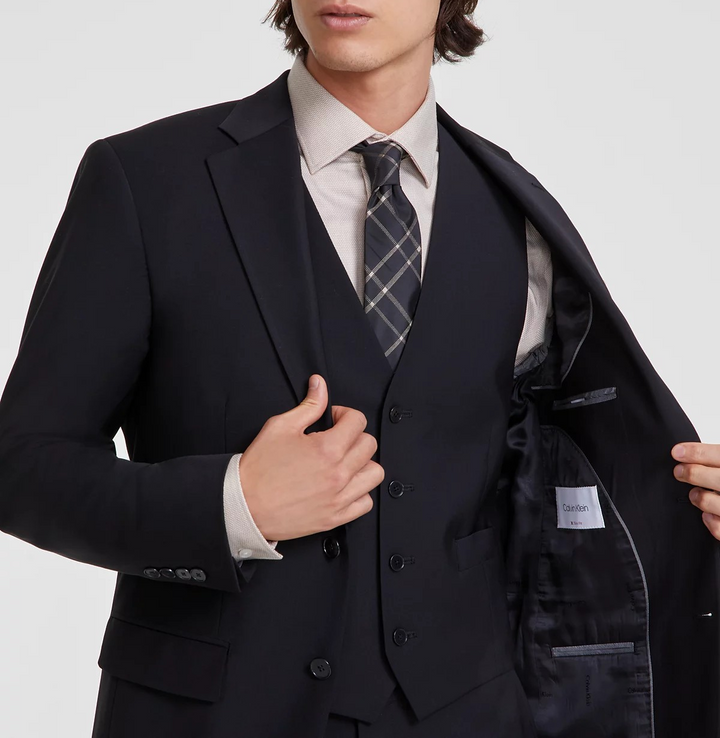 Calvin Klein Men's Slim-Fit Wool-Blend Stretch Suit Jackets MSRP $450