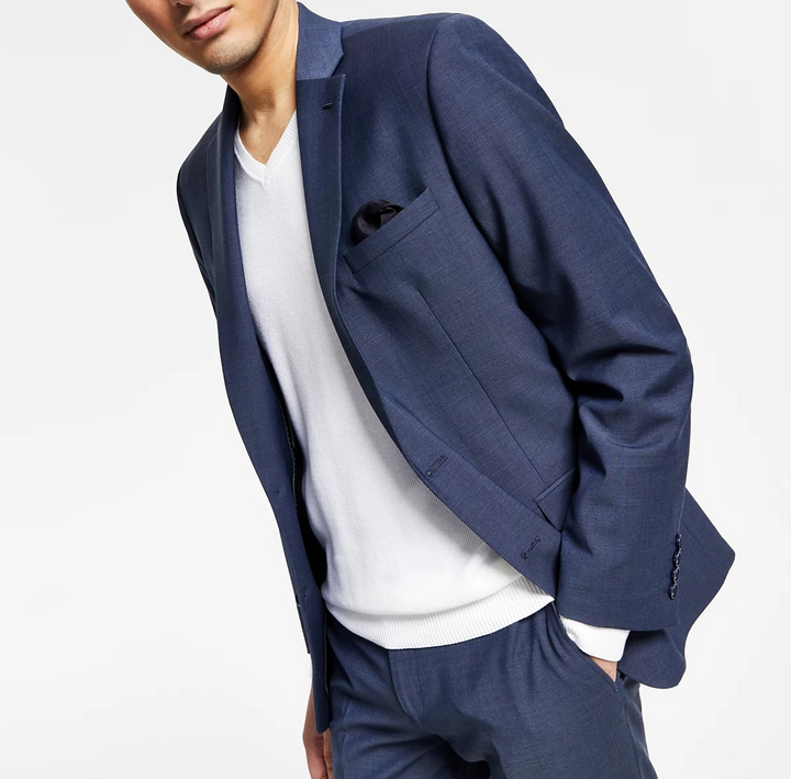 Bar III Men's Slim-Fit Wool-Blend Solid Suit Jacket MSRP $425