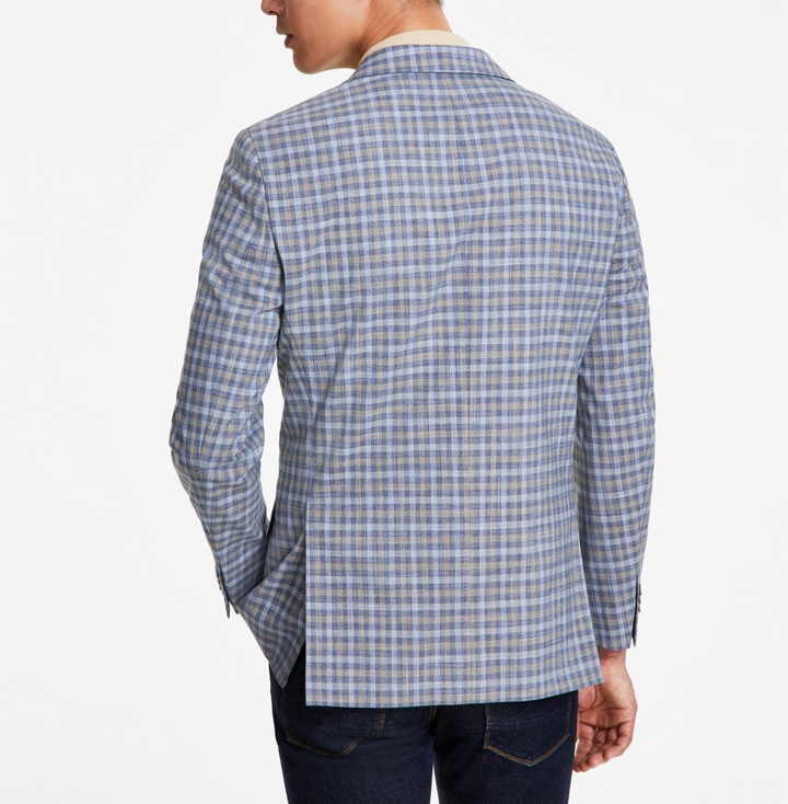 Tommy Hilfiger Men's Modern-Fit Windowpane Sport Coat MSRP $295