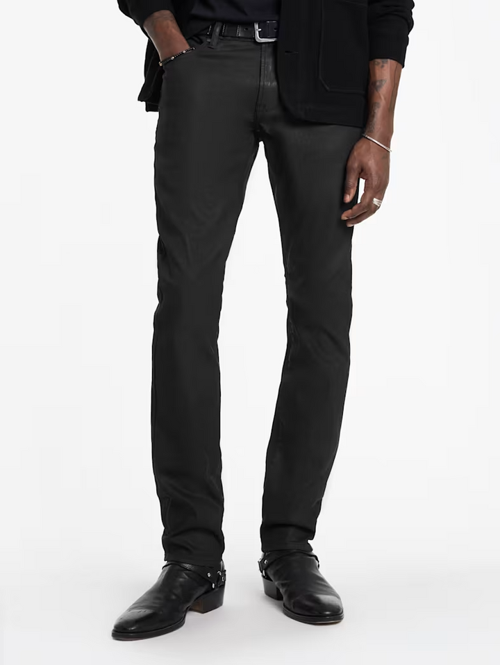 John Varvatos Slim Fit Waxed Coated Jeans MSRP $248