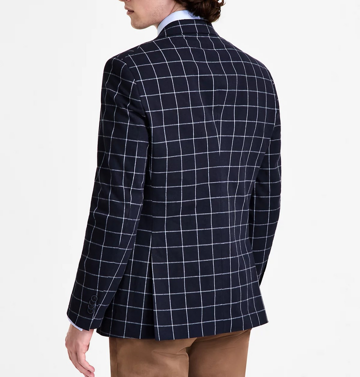 Nautica Men's Cotton & Linen Printed Modern-Fit Sport Coat MSRP $295