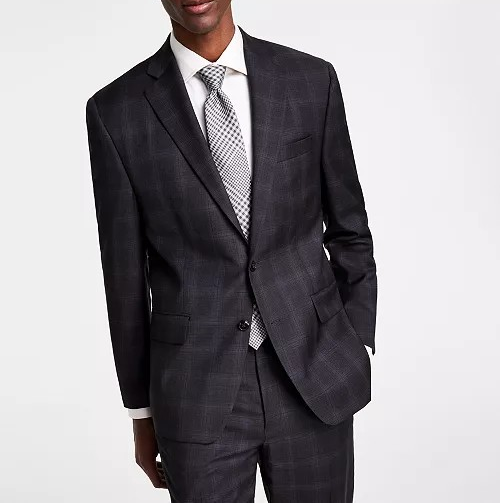 Michael Kors Men's Classic-Fit Wool-Blend Stretch Suit Separate Jacket MSRP $450