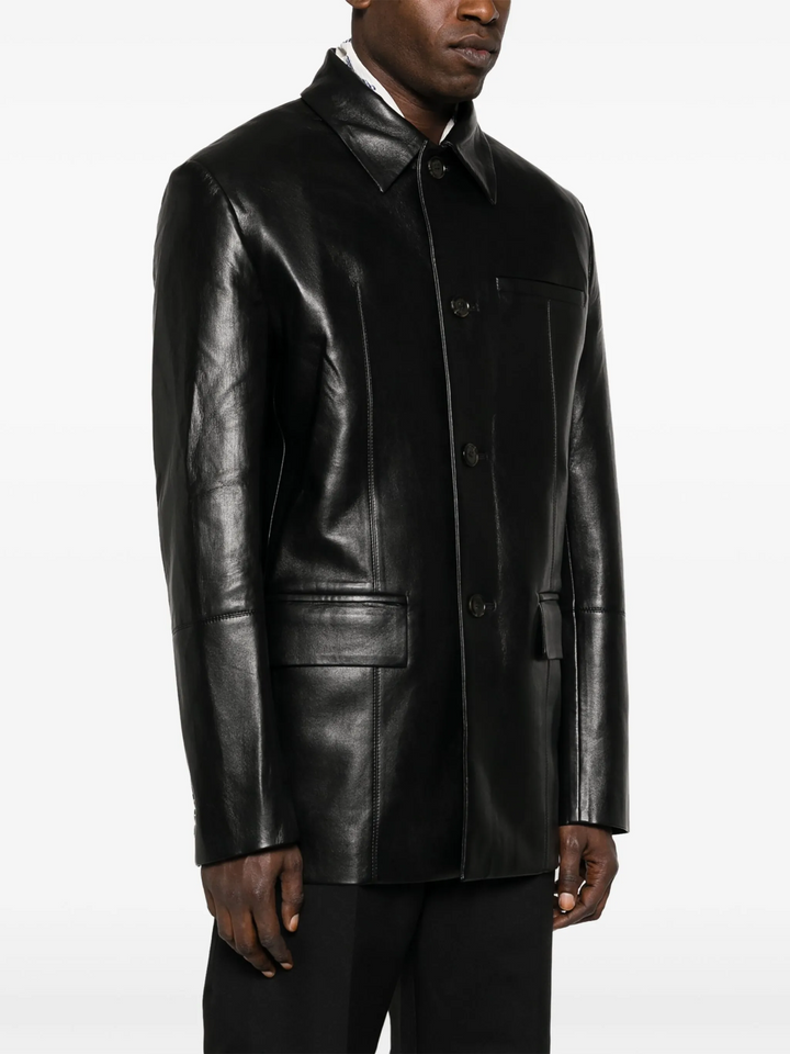 Nanushka Danick Leather Jacket MSRP $1075