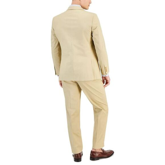 Nautica Men's Modern-Fit Seasonal Cotton Stretch Suit MSRP $395