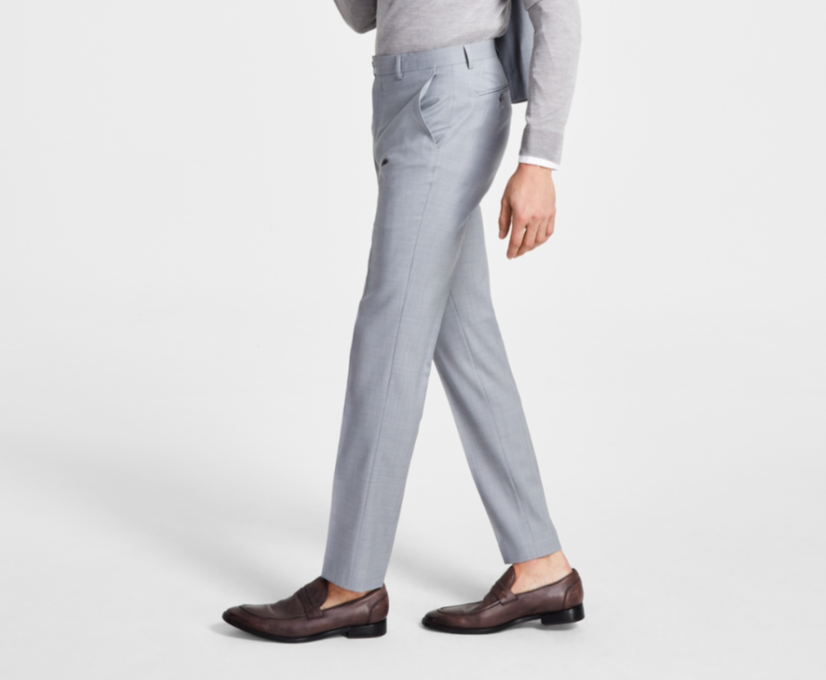 Bar III Skinny-Fit Sharkskin Suit Pants MSRP $175