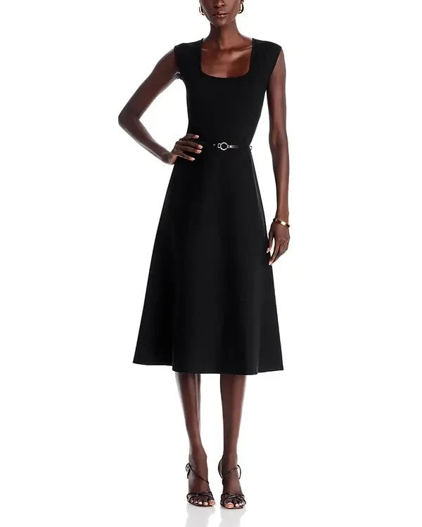tahari sweater dress Elie The Vera Belted MSRP $345 – DGFOutlet pull handles Made-in-USA Bottle Green Washed Crafted from a smooth Dress Color:Emerald