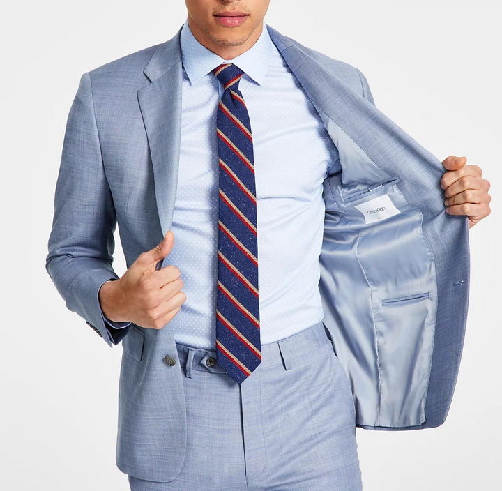 Calvin Klein Men's Skinny-Fit Wool-Blend Infinite Stretch Suit Jacket MSRP $450