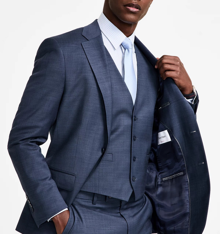 Calvin Klein Men's Slim-Fit Wool-Blend Stretch Suit Jackets MSRP $450